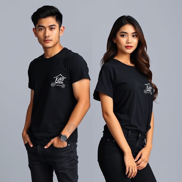 Black Short Sleeves T-Shirt (Size XL).